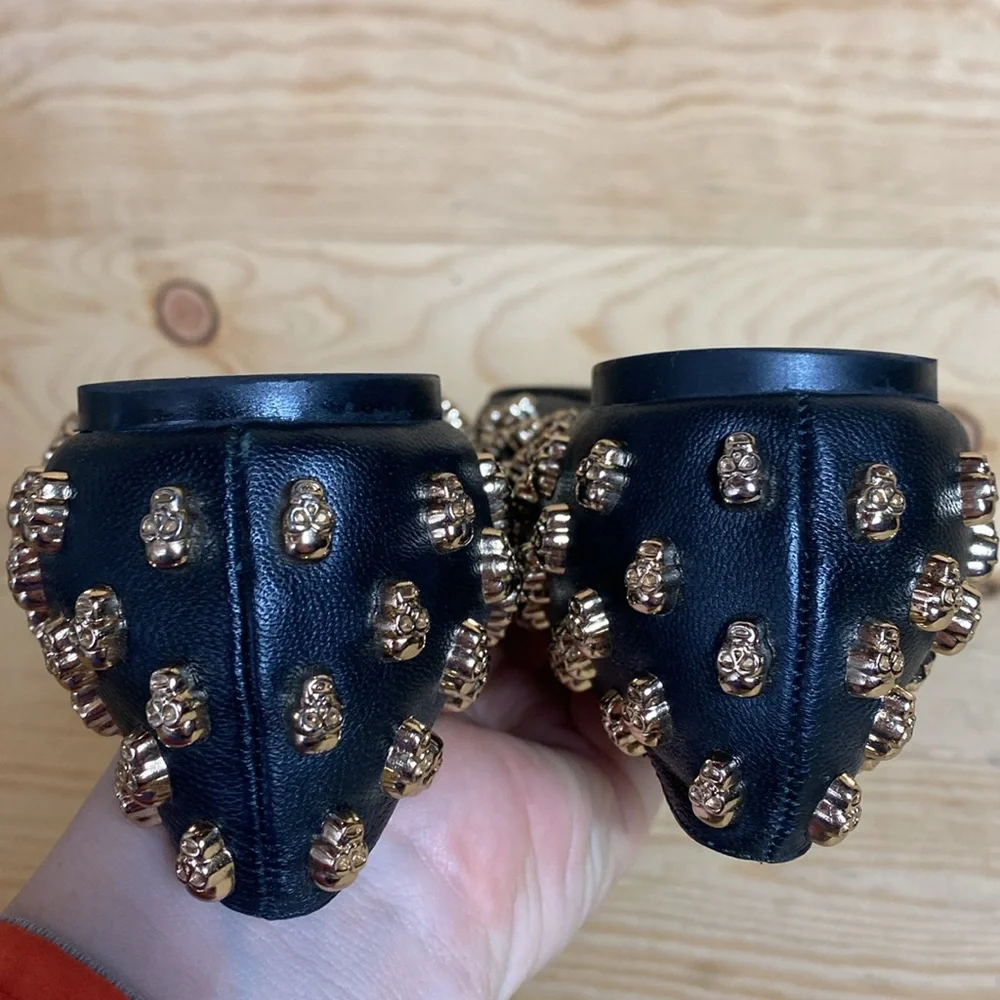 Jeffrey Campbell Black Studded Leather Flats - Picture 12 of 12